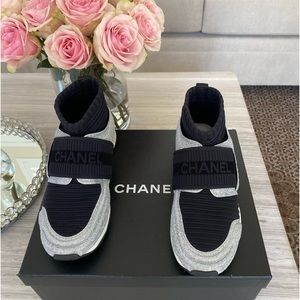 Chanel Sneakers, Size 36.5 - worn once. Authentic.